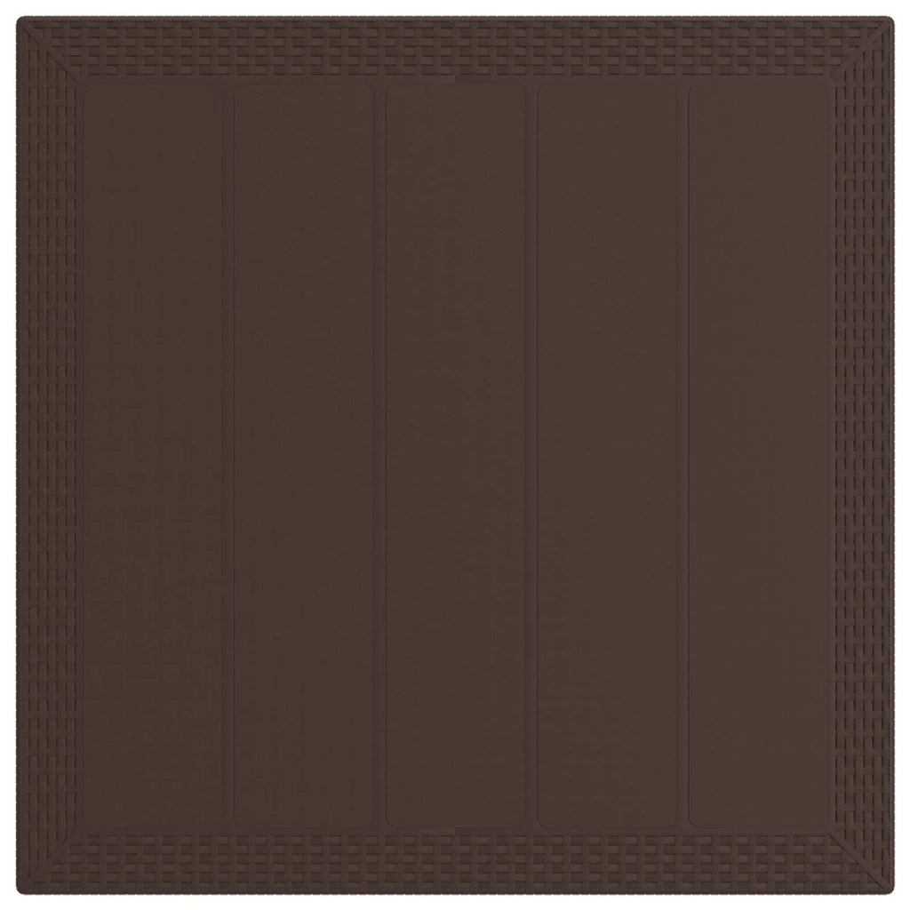 Set da Pranzo per Giardino 3 pcs Marrone e Antracite PP 3430044