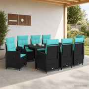 Set da pranzo per esterni 9 pz polyrattan 3422309