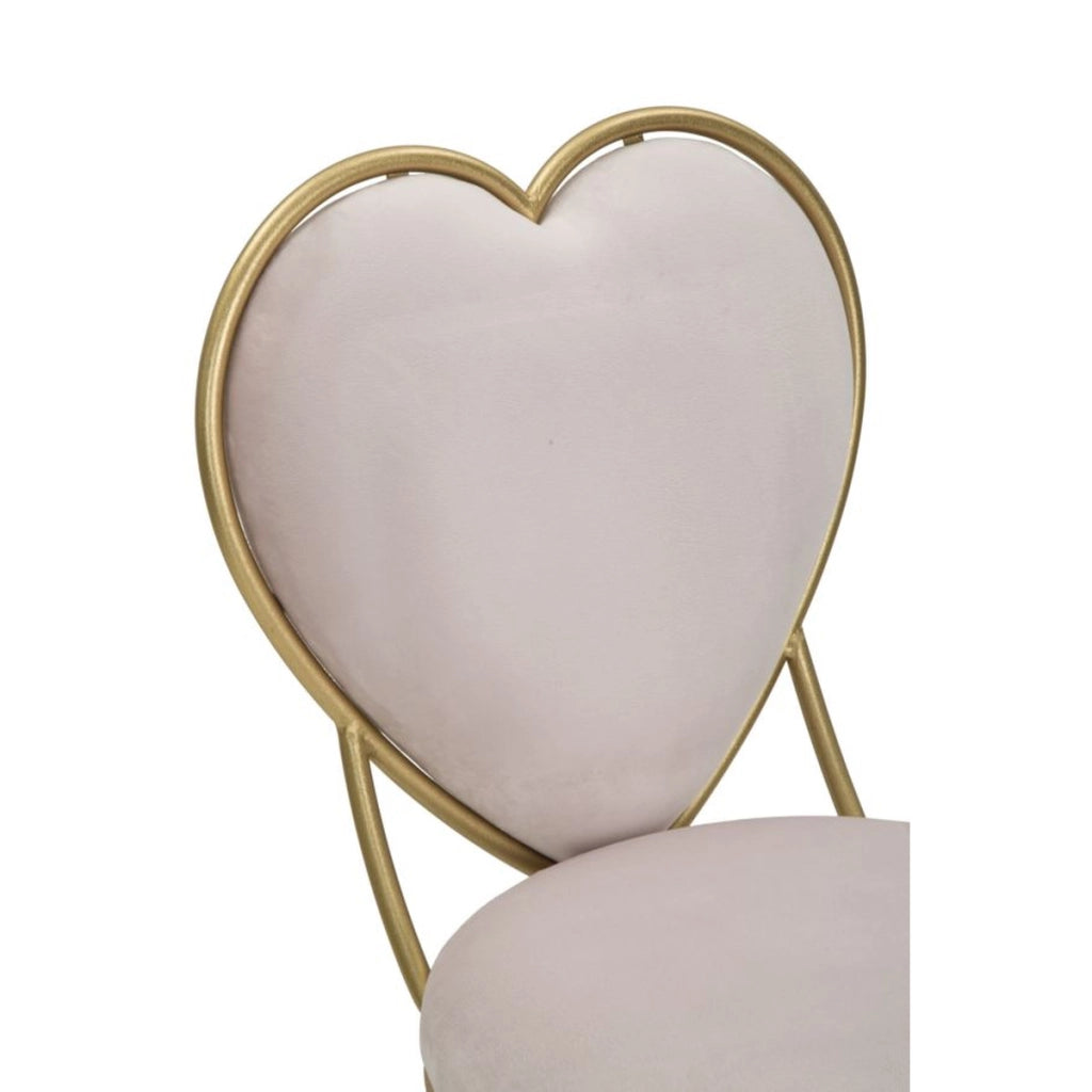 Sedia Cuore 14, Rosa, Metallo, 37x47x80 cm