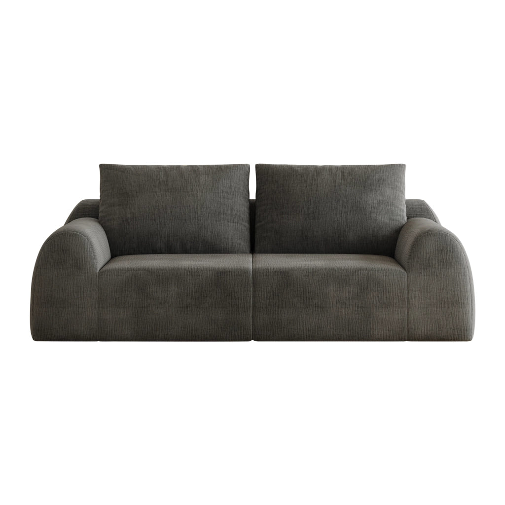 Divano 2 posti grigio scuro ¨C Minimal ¨C 190cm tessuto imbottito senza montaggio