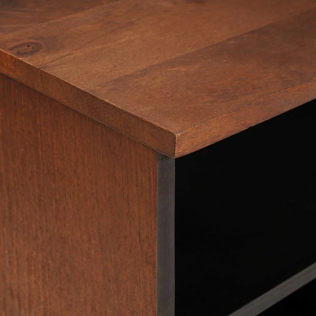 Mobile TV Marrone 100 x 33,5 x 46 cm Legno di mango massello 4018896
