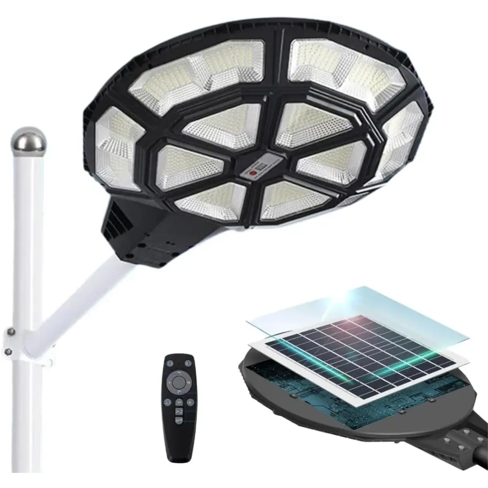 Lampione Solare Led per Esterno, Lampione da Giardino 1000Watt forma Ufo
