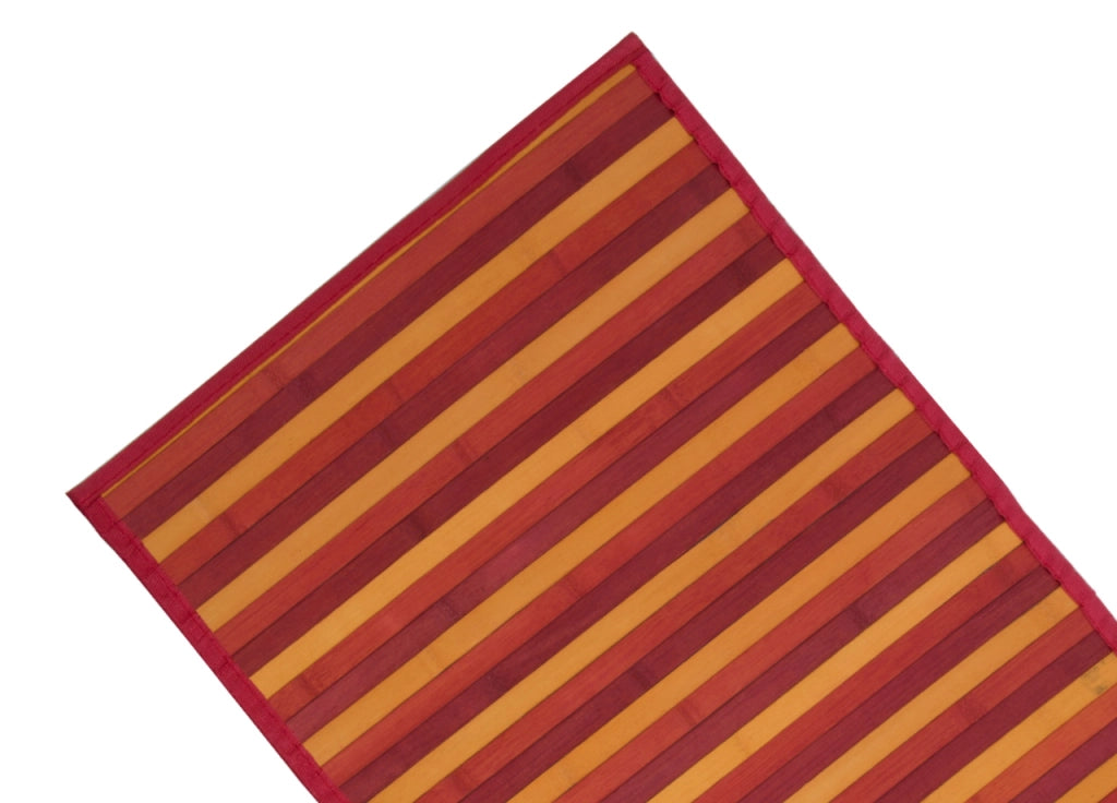 Tappeto Bamboo Degradè In Varie Colorazioni - 50x230 cm - Rosso