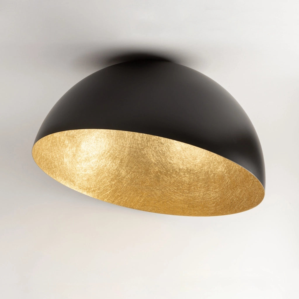 Plafoniera Sfera decorativa nera oro 50cm E27 Sigma Lighting