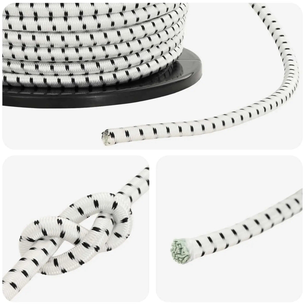 Corde Bungee 10 mm Nero e Bianco PP e gomma 42047650