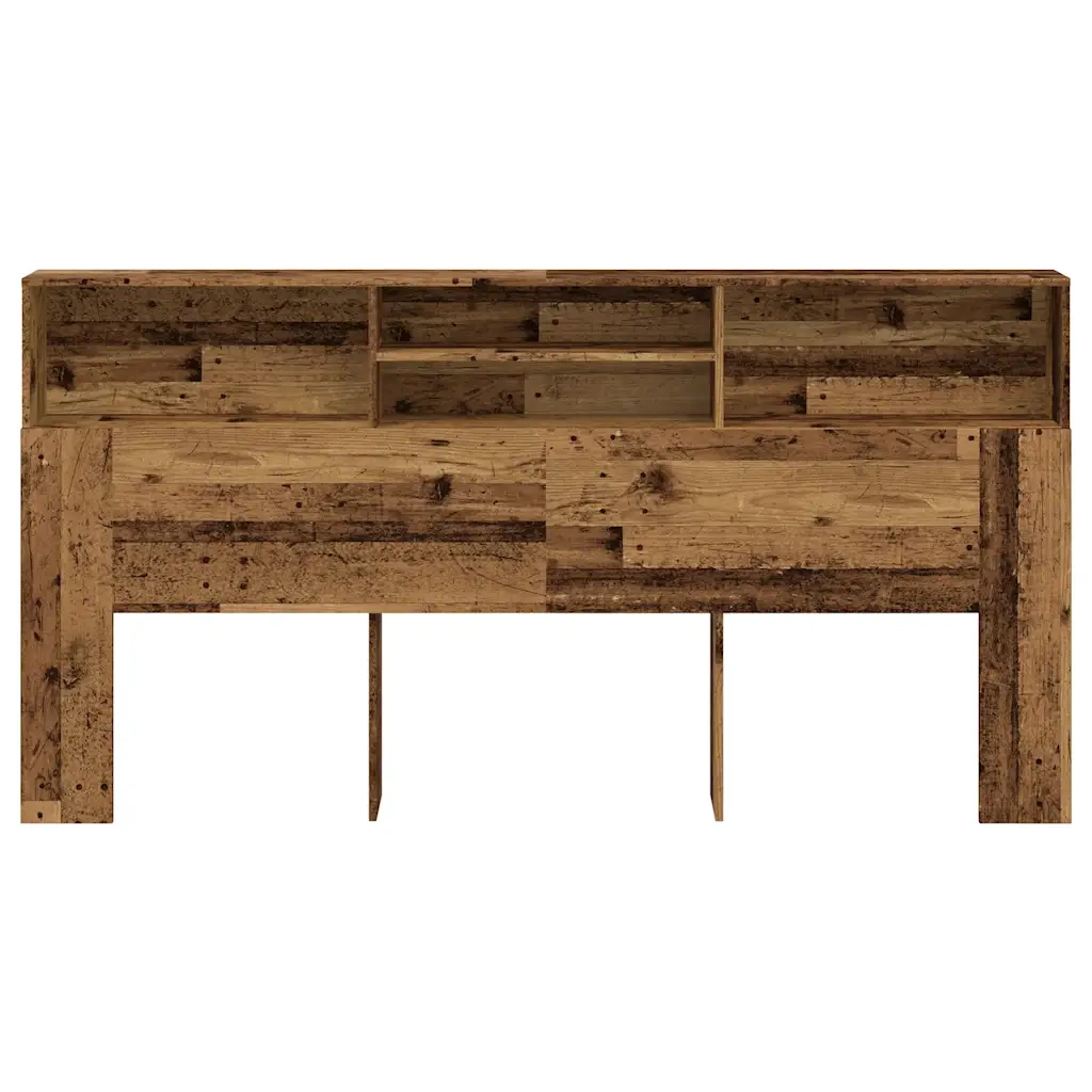 Testiera con Contenitore Legno Antico 200x19x103,5cm Truciolato 856874