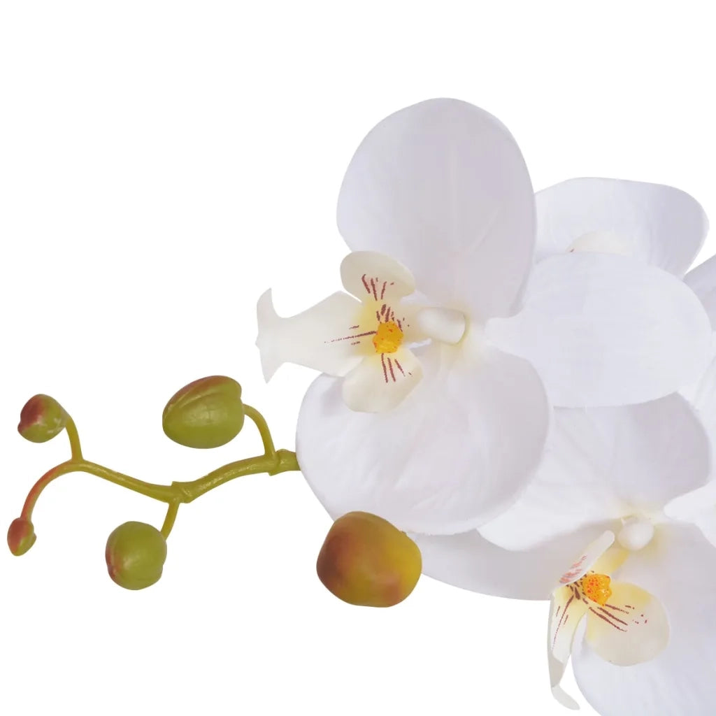 Orchidea Artificiale con Vaso 65 cm Bianca CFW2585282