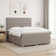 Letto box spring con materasso Tortora 140 x 200 cm Tessuto 3454159