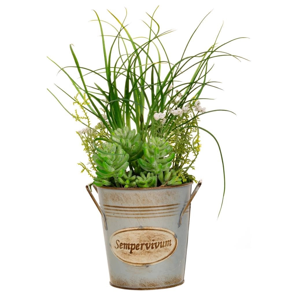 Vaso cactus artificiale 21x21x34h