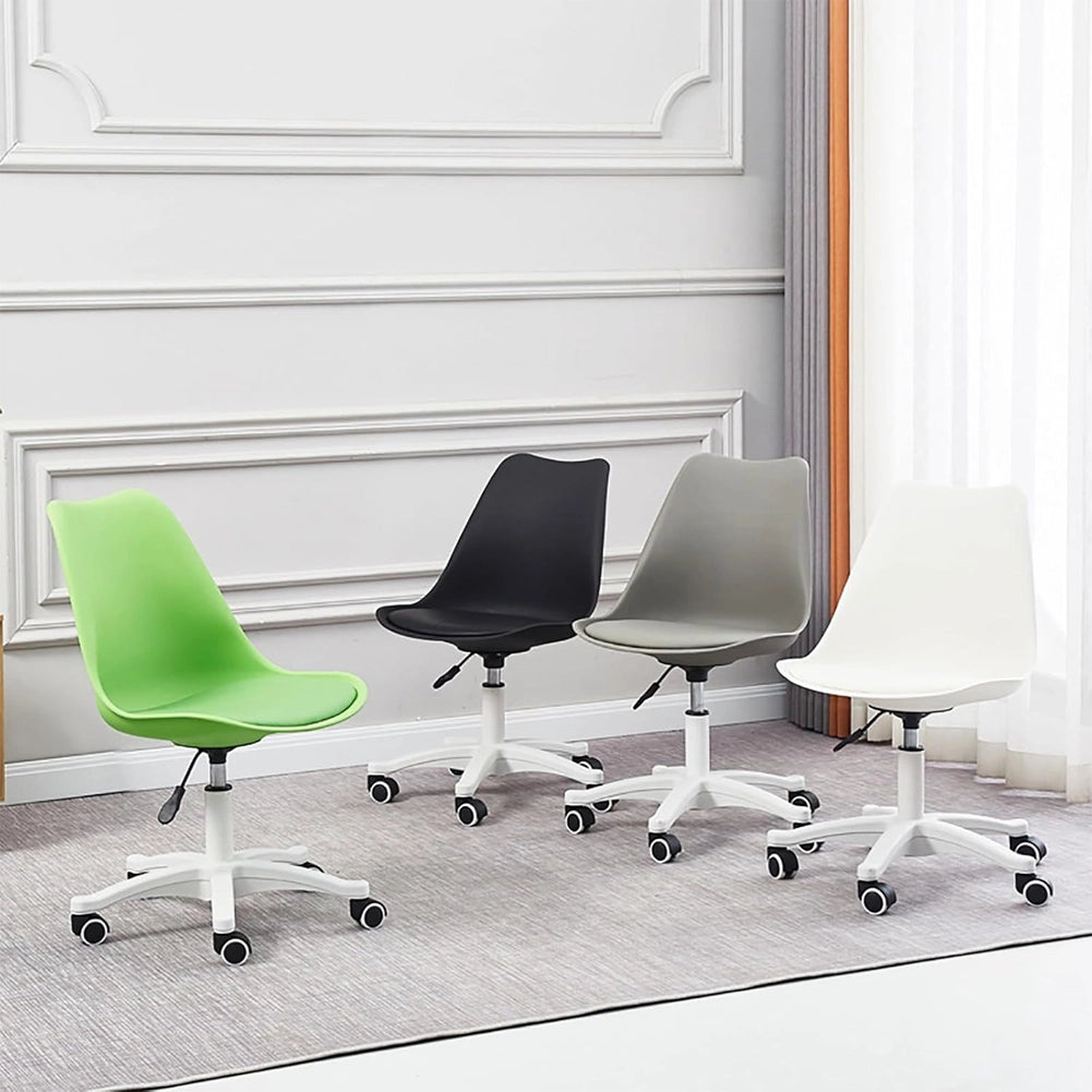 Sedia da Ufficio Full Bianco Poltrona da Studio e Casa Ergonomica con Ruote