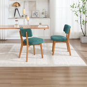 Sedia da pranzo 54.5x47x77 cm imbottita ergonomica in legno verde