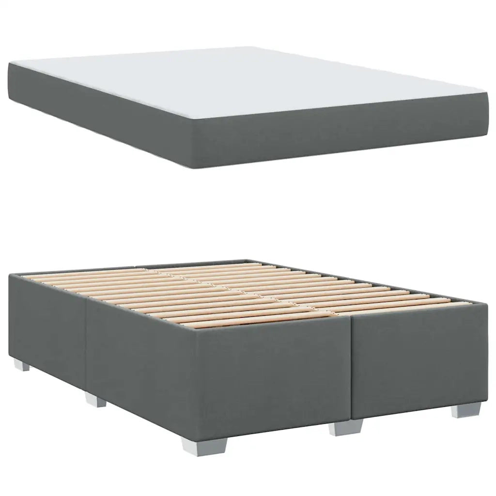 Struttura del letto Grigio scuro 160 x 200 cm Tessuto