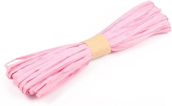 Banda di bast naturale per artigianato - Bast naturale rossa - Peso 36 gram - Adatta per progetti creativi - Decorazione per pacchi e regali - Ideale per festival e feste