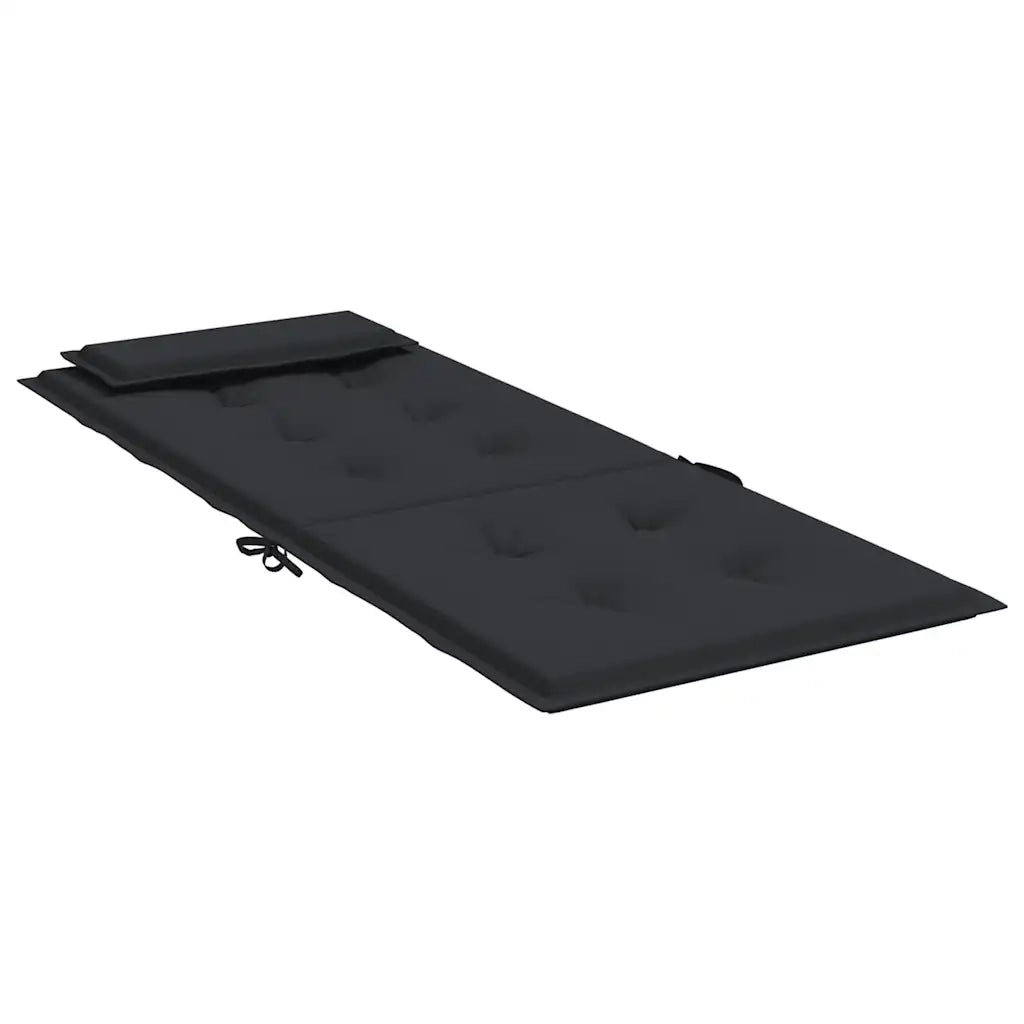 Cuscini per Sedia con Schienale Alto 4pz Nero in Tessuto Oxford 361896