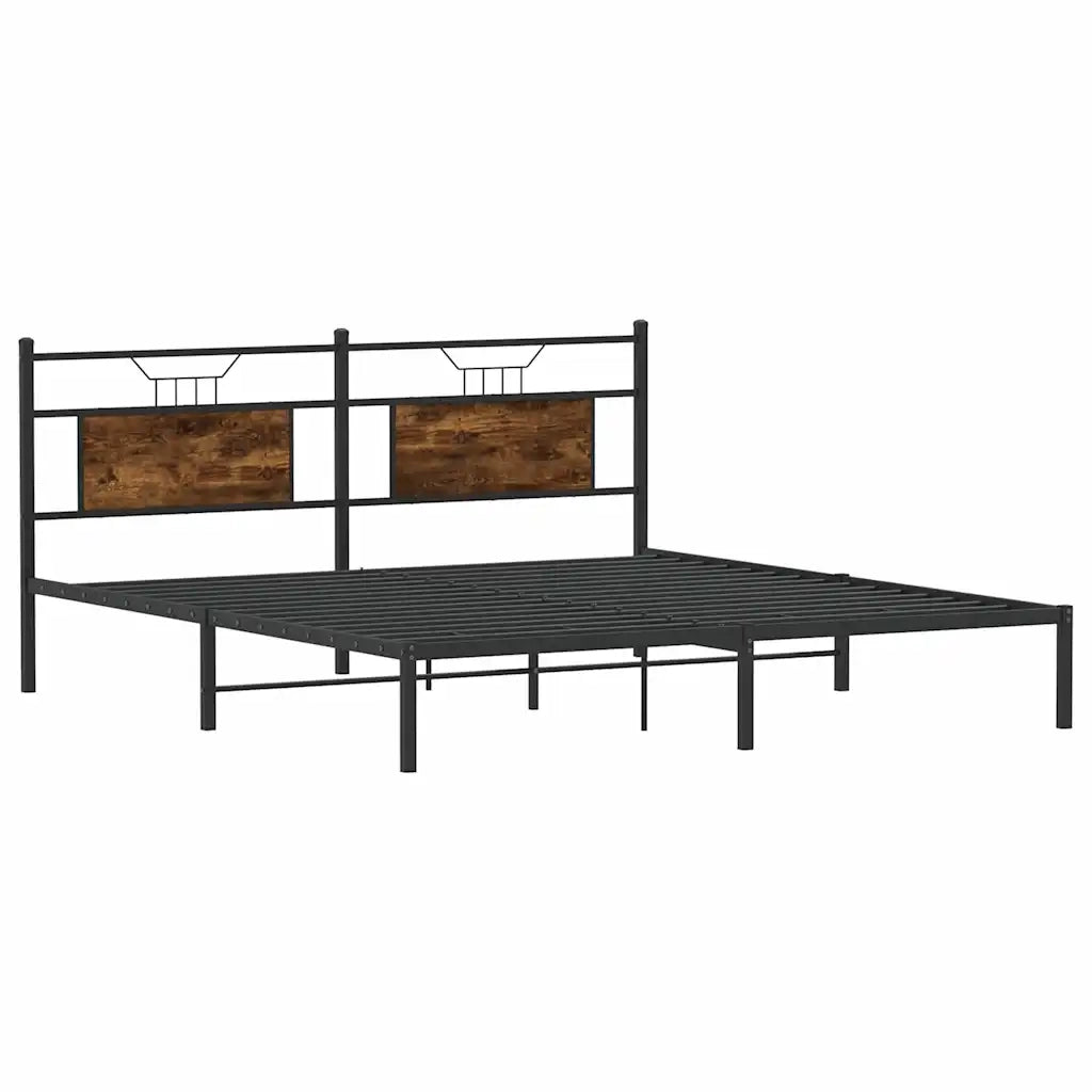 Giroletto senza Materasso Rovere Fumo 183x213 cm in Truciolato 4106748