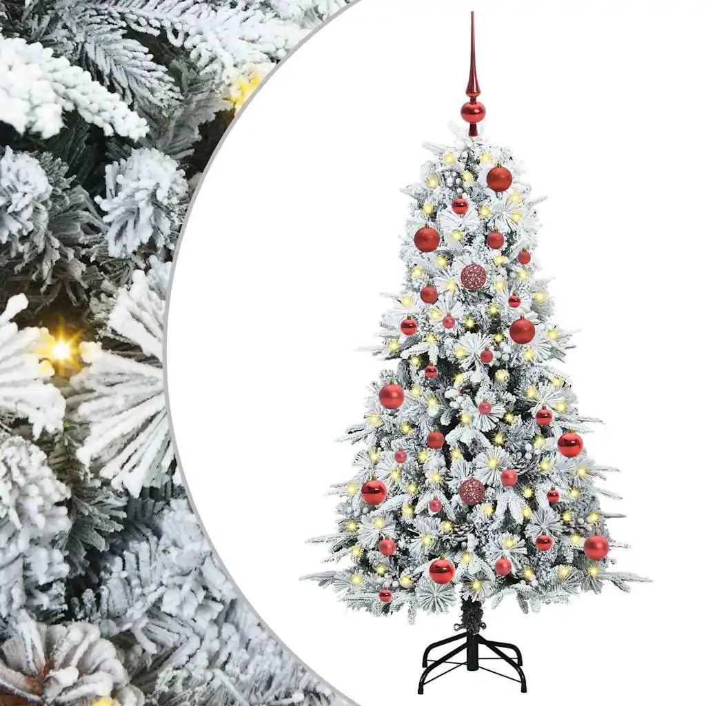 Albero di Natale Artificiale con Rami Pieghevoli Bianco 150 cm 3397471
