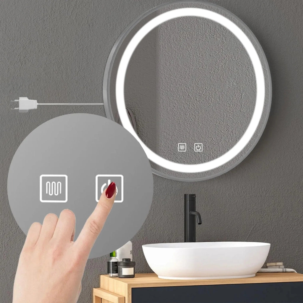 Specchio Led 50cm Mmj Brush Silver