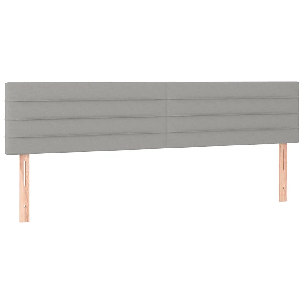Letto a Molle Materasso e LED Grigio Chiaro 200x200 cm Tessuto 3133261