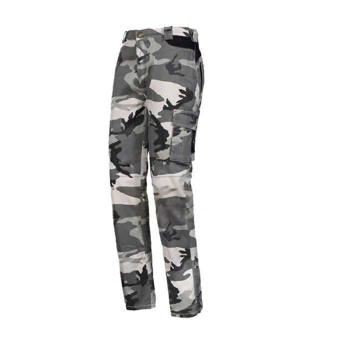 Issa 8029NB001405 Pantaloni da Lavoro Multitasca Gambe Staccabili Zip 100% Cotone 200 g-m² Taglia XXL colore Mimetico