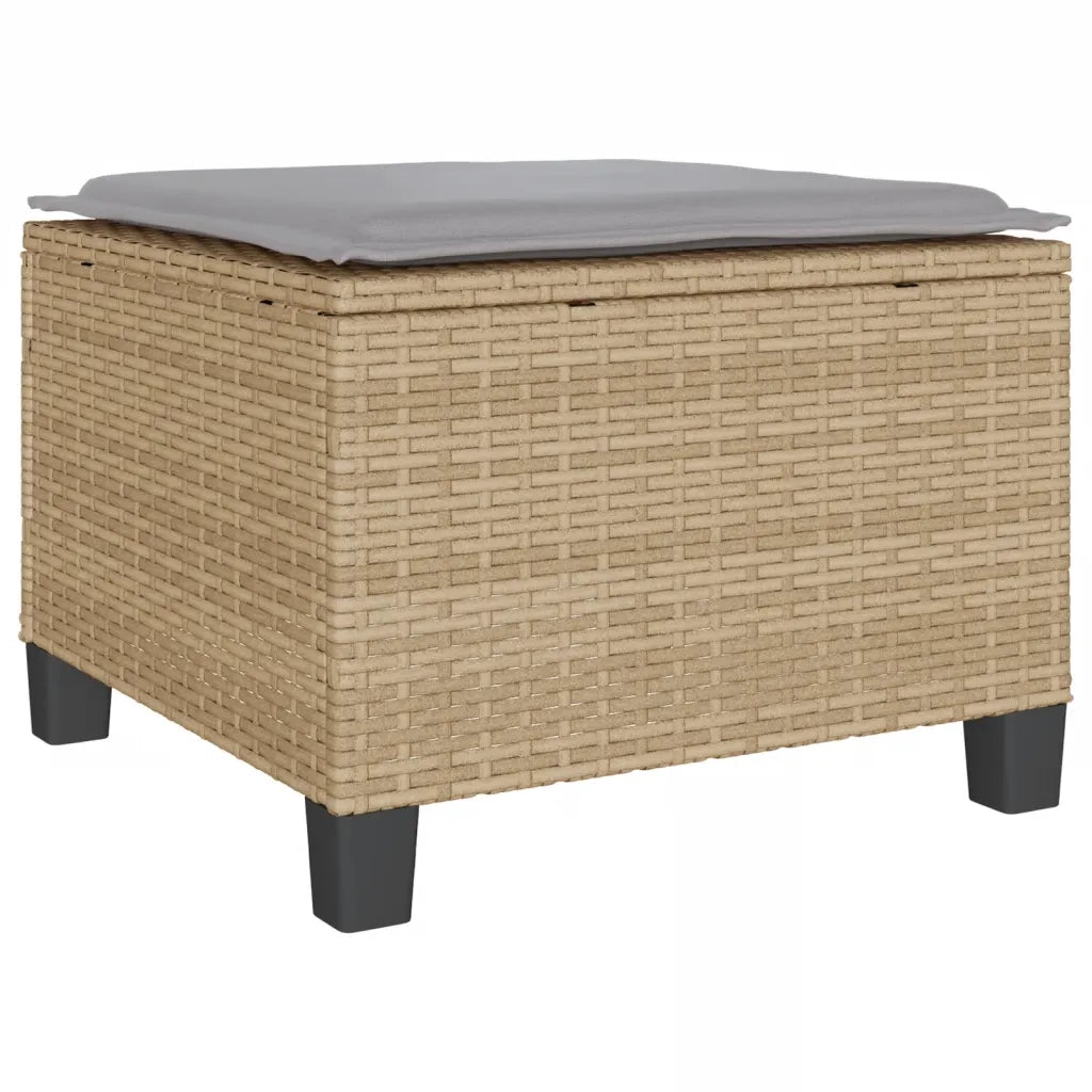 Set da Bistr¨° 3 pz | Set Salotto da Giardino con Cuscini Beige in Polyrattan