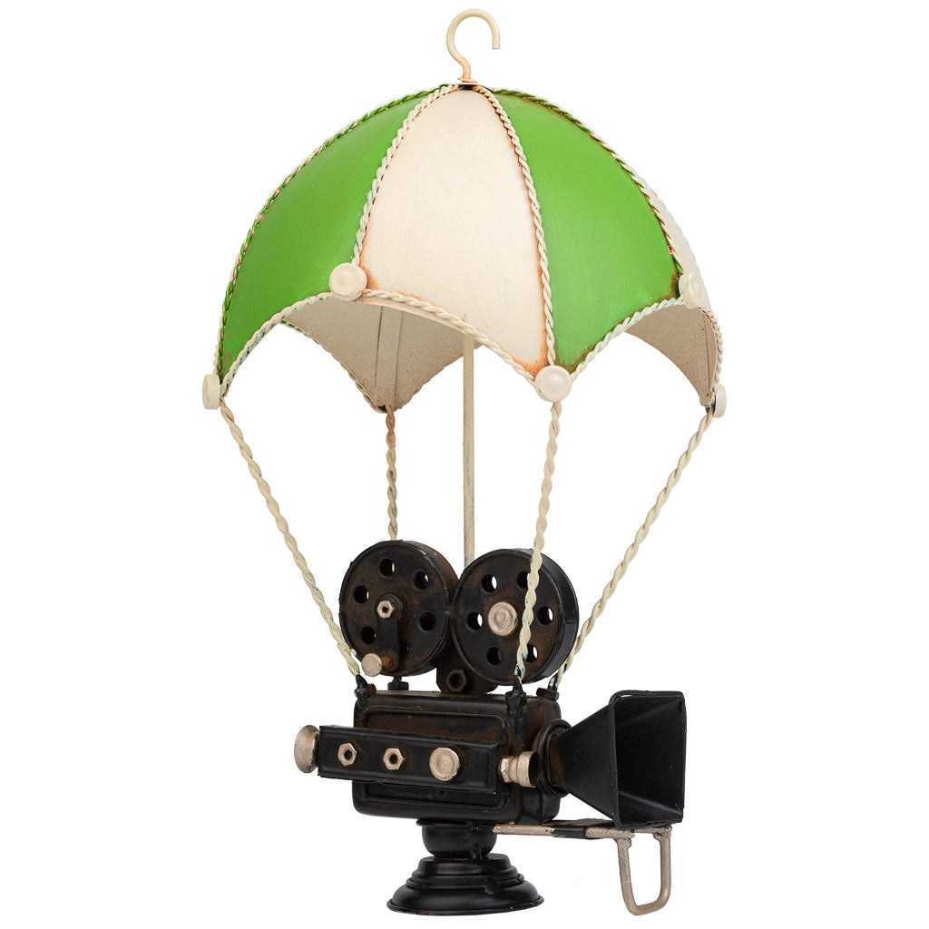 Parapendio in metallo verde 18x17x30h