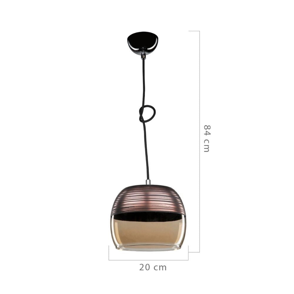 Lampada a sospensione Punto  diffusore bicchiere rovesciato
