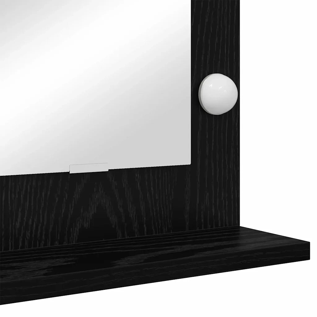 Specchio da Vanit¨¤ Rettangolare Rovere Nero 80 x 45 x 18 cm