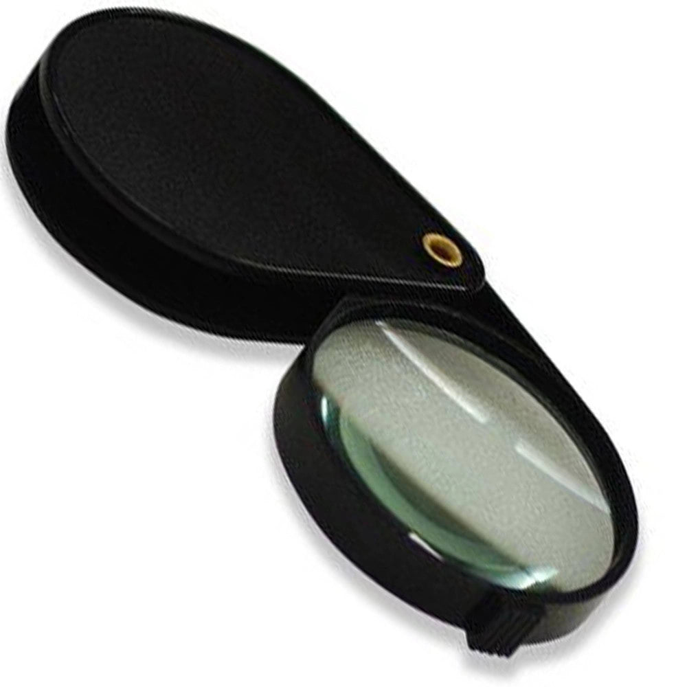 Trade Shop - Lente Ingrandimento Tascabile In Vetro 50 Mm Orologio Nero Tasca Riparazioni -