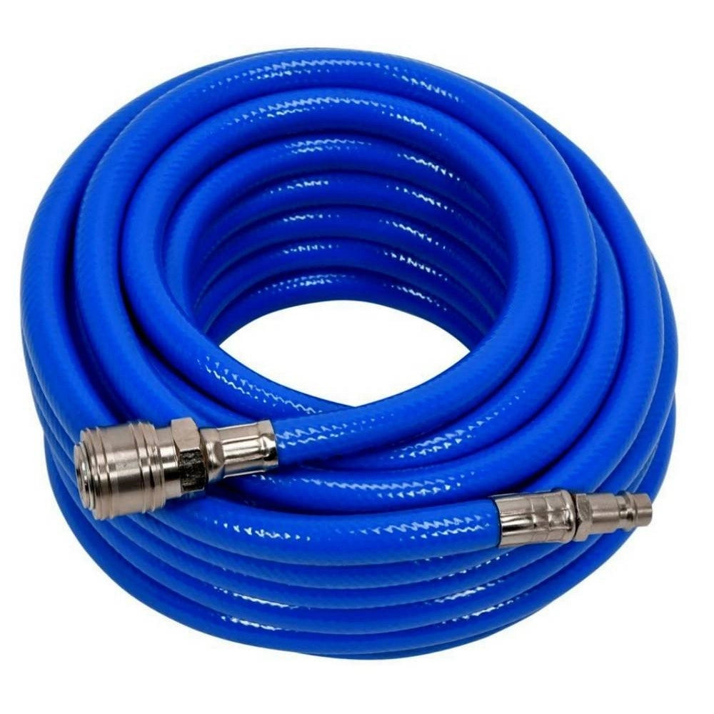 Trade Shop - Tubo Aria Compressa Flessibile Per Compressore 12 Metri Raccordo Rapido 1/4″ -
