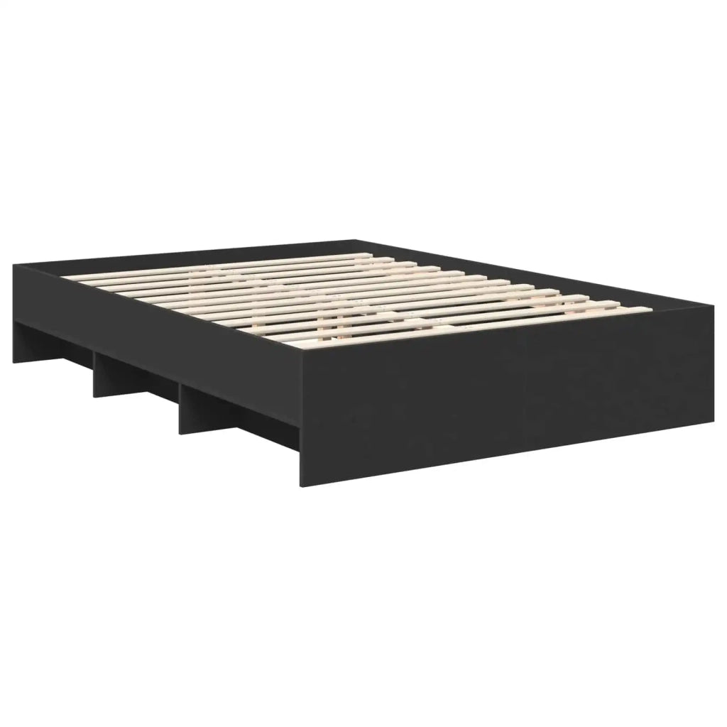 Struttura del letto Nero 150 x 200 cm Legno multistrato