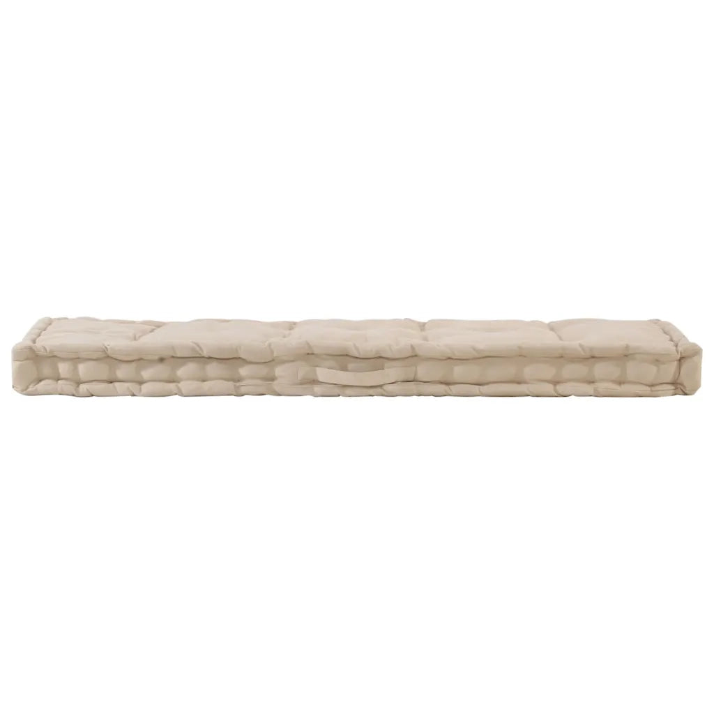 Cuscini per Pallet e Pavimento 2 pz in Cotone Beige