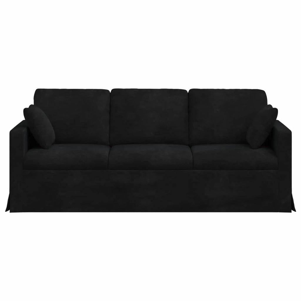 Divano Nero 198 x 78 x 80 cm Velluto 42024437