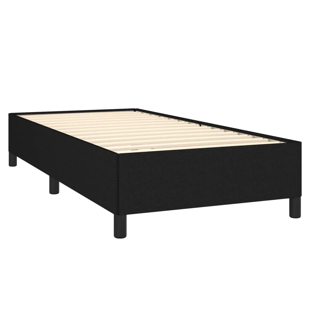 Letto singolo | Letto per adulti | Giroletto senza Materasso Nero 90x190 cm in Tessuto