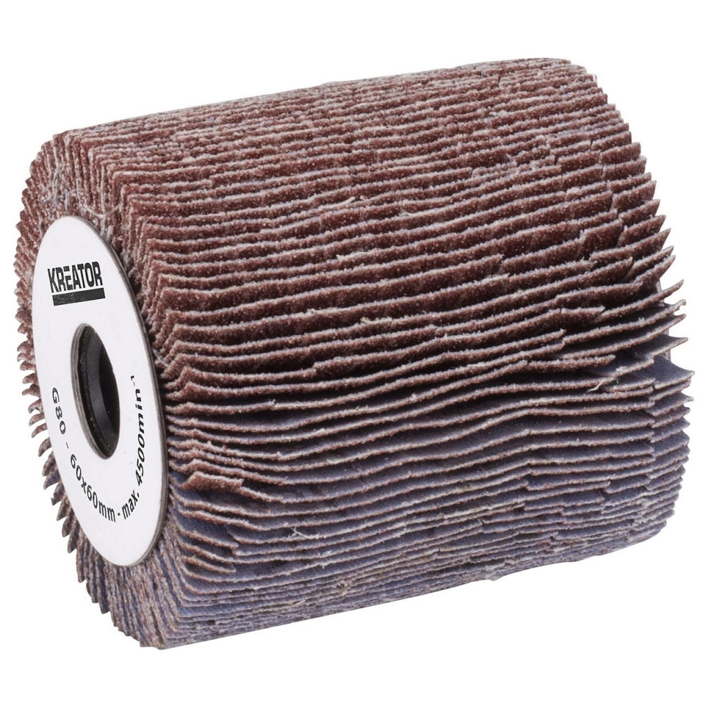 Spazzola Lamellare 60 × 60 mm Grana 80 – Ruota Abrasiva per Trapano - KRT270211