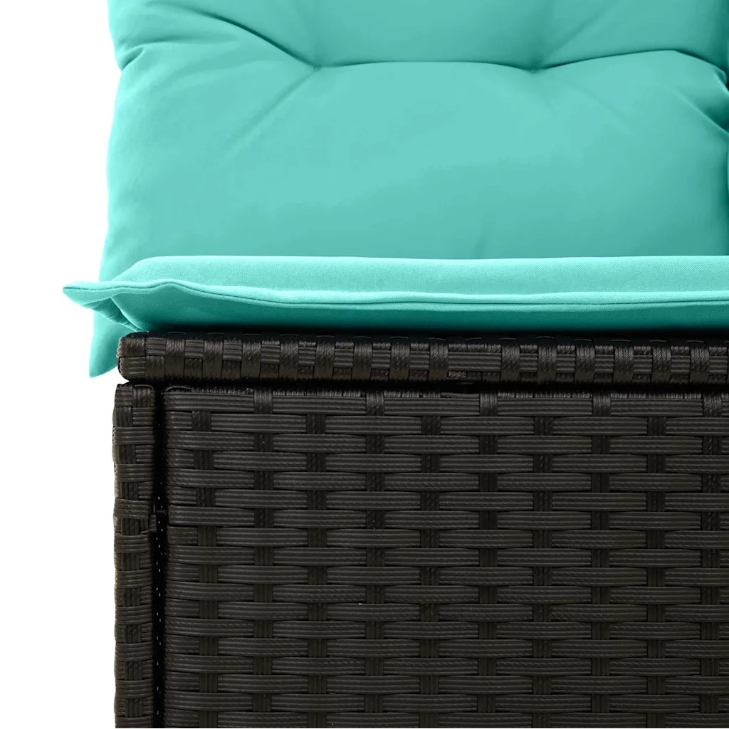 Set di divani 5 pz Nero polyrattan 3346936