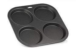 Teglia Antiaderente per 4 Focacce 14 x 2 cm Vespa