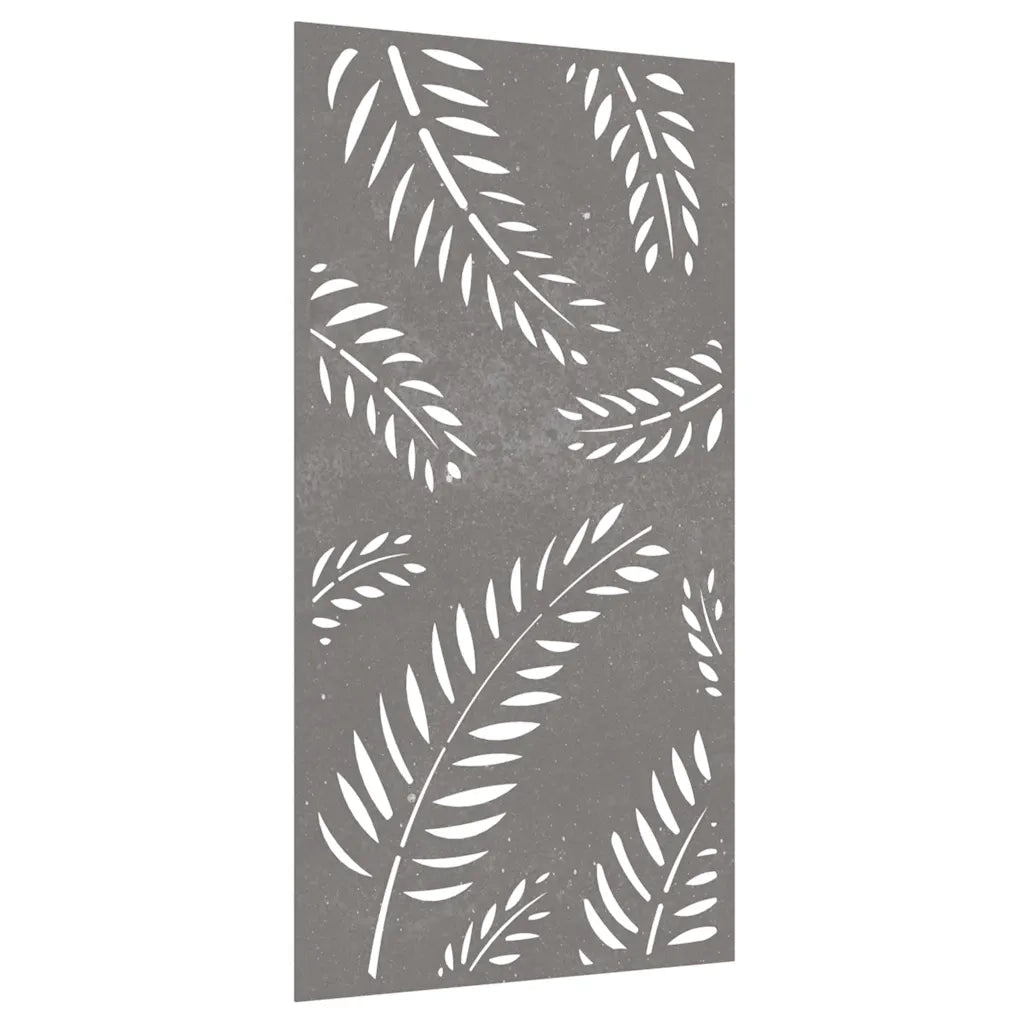 Decorazione Muro da Giardino-Decorazioni da giardino 105x55 cm Foglia Acciaio Corten
