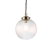Lampada a sospensione vintage ottone globo Ø25 E27