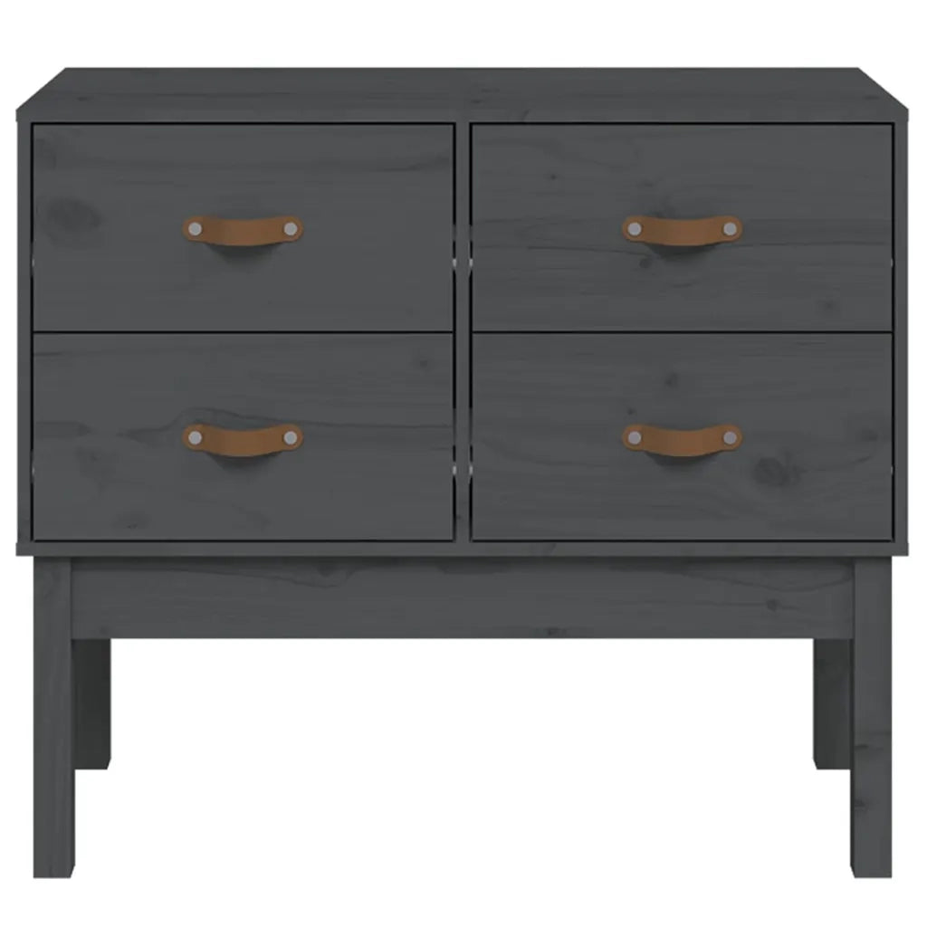 Mobile Consolle | Tavolo d'Ingresso Grigia 90x40x78 cm in Legno Massello di Pino