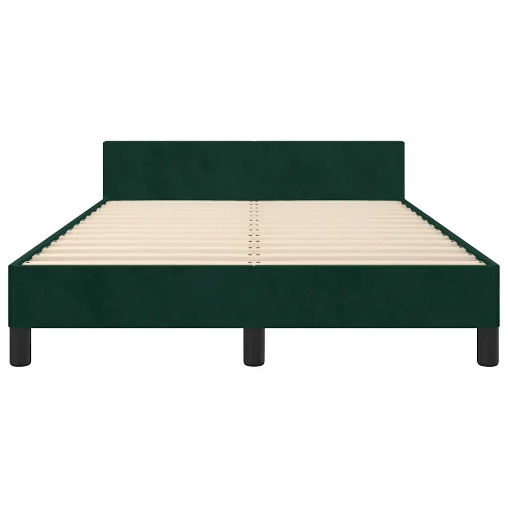 Giroletto senza Materasso-Struttura Letto Verde Scuro 120x190 cm Velluto 373354