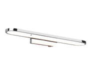 Applique LED H2O, metallo, cromo, L 60 cm, Gianni