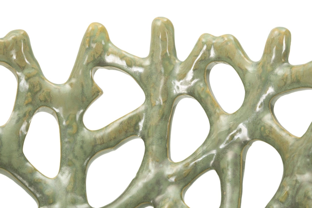 Svuotatasche Coral Ø35x13 cm in Ceramica Verde