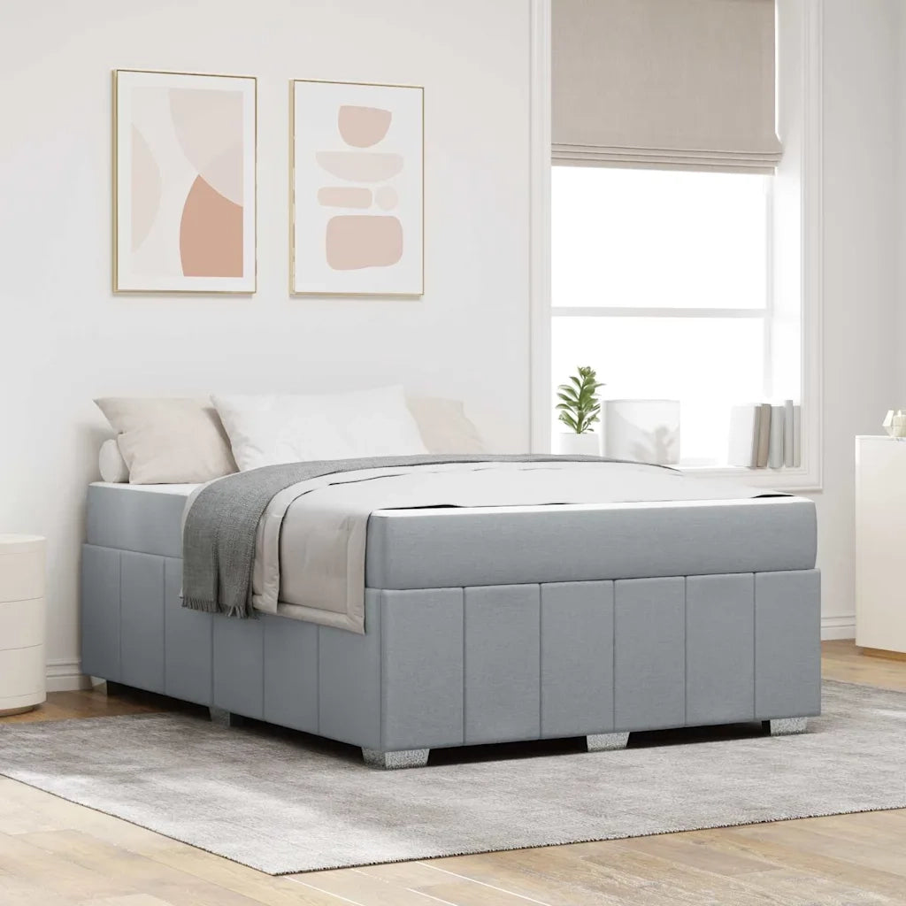Struttura del letto Grigio chiaro 140 x 200 cm Tessuto
