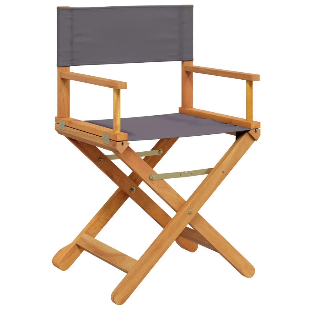 Set di 4 sedie pieghevoli in tessuto grigio scuro 3208913