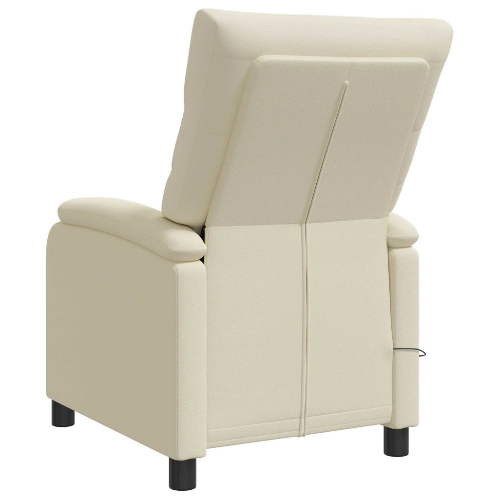 Poltrona Massaggiante Crema Similpelle 42034902