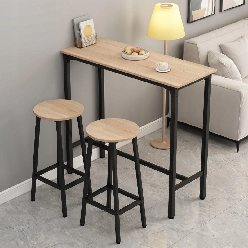 Set da bar tavolo da cucina + 2 sedie sgabello loft