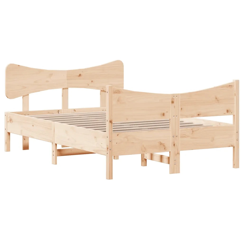 Letto senza Materasso 120x190 cm in Legno Massello di Pino 3216399