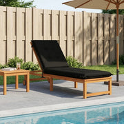 Cuscino per Lettino GEMERT 100% Poliestere Nero 190 x 60 x 9 cm 947376