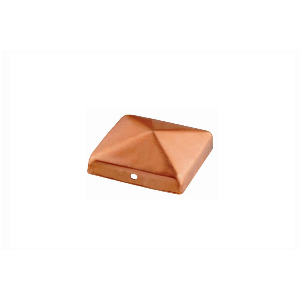 Copertura per pali a piramide in rame 90 x 90 mm.