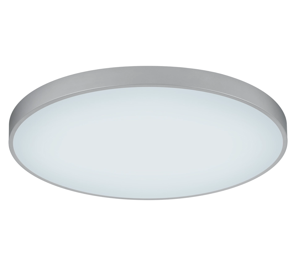 Plafoniera LED 2 luci, metallo, titano, 75x6x75 cm, Waco